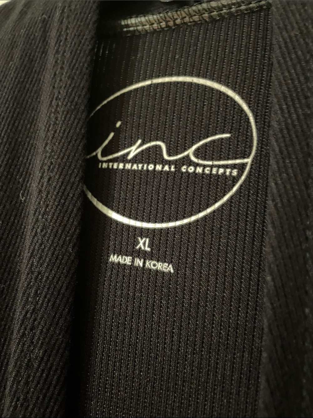 INC Black International Concepts Black Draped Open Front Blazer-Style Cardigan - Picture 2 of 5